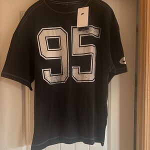 Nike Women's Black Tee with White '95' Design